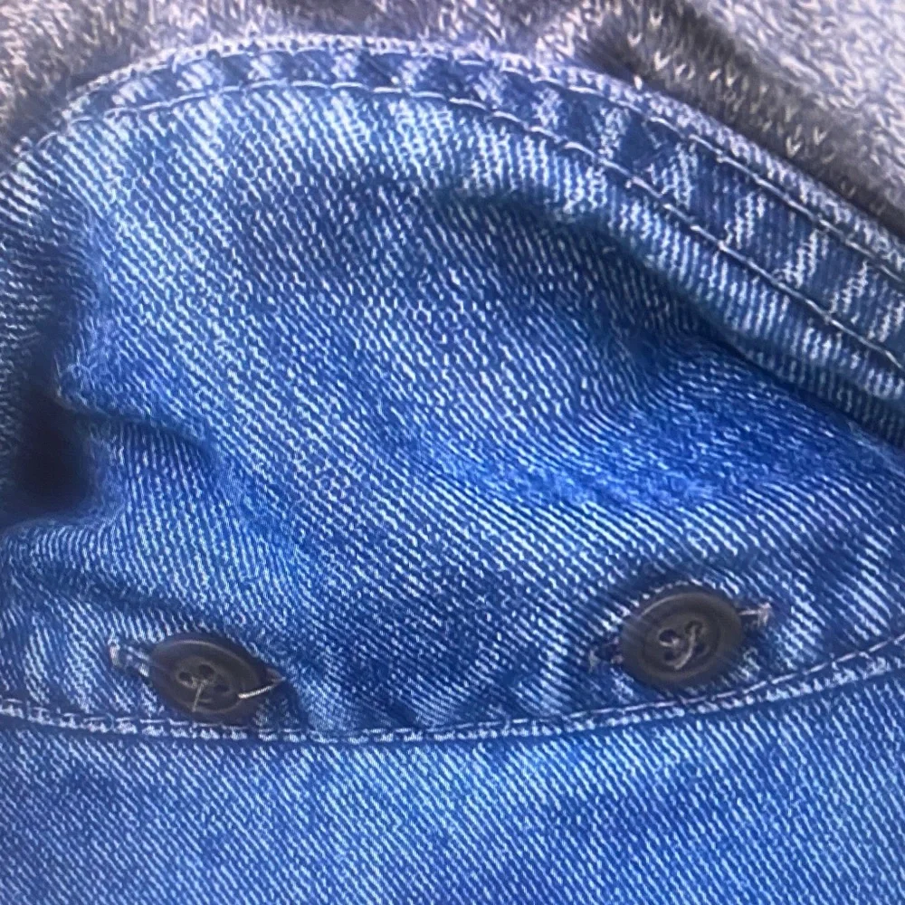 Free People Denim Jacket with Gray Knit Sleeves - Picture 7 of 7